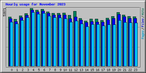 Hourly usage for November 2023