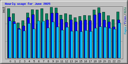 Hourly usage for June 2025