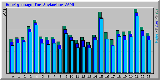 Hourly usage for September 2025