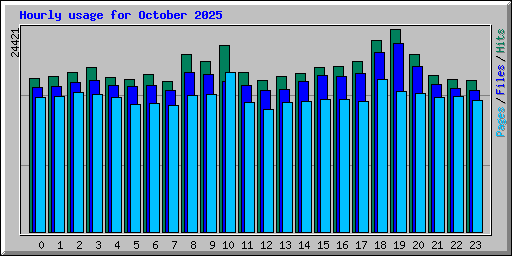 Hourly usage for October 2025