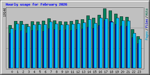 Hourly usage for February 2026