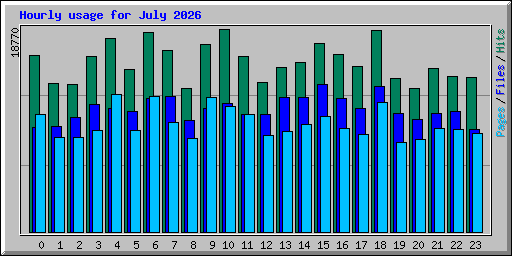Hourly usage for July 2026